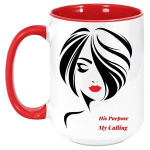 His Purpose My Calling 11 oz. Ceramic Coffee Mug, White with Colored Inside and Handle